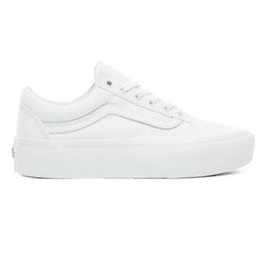 White platform old skool vans